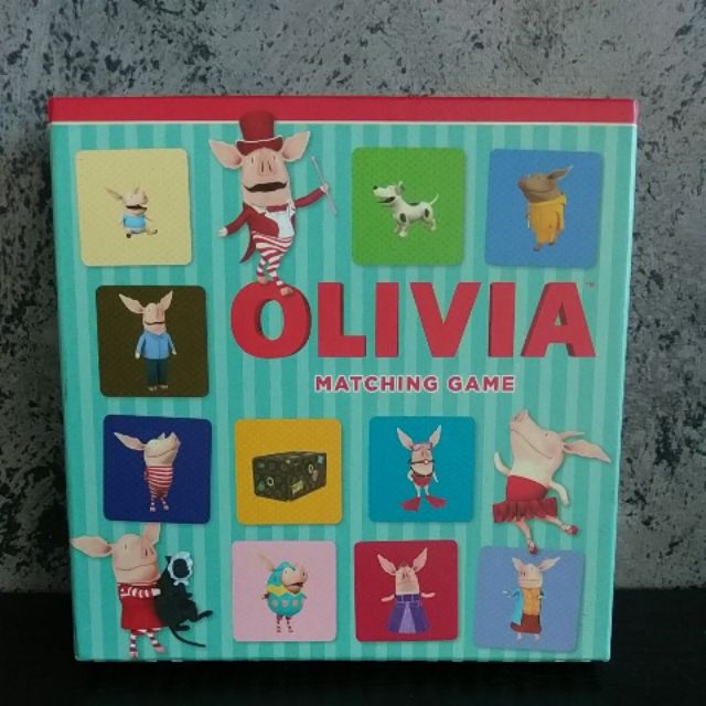 知名繪本角色小豬奧莉薇 Olivia 配對記憶遊戲 72張卡片 益智遊戲