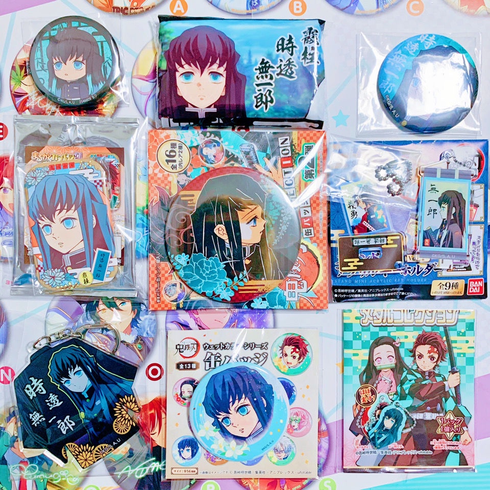 動漫週邊 日版官谷 鬼滅之刃時透無一郎吧唧周邊 蝦皮購物