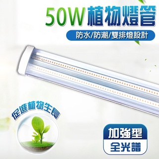 【君沛植物燈】LED植物燈 4呎50W 加強型光譜 防水植物燈(三防燈) 植物生長燈 多肉/塊根/龍舌蘭/觀葉/鹿角蕨