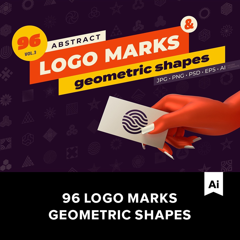 Logo Marks Geometric Shapes 96款幾何圖形標誌素材.L2020042903