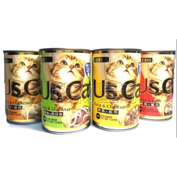 聖萊西SEEDS．Us Cat 鮪魚系列大貓罐400g  貓罐 紅肉罐 US