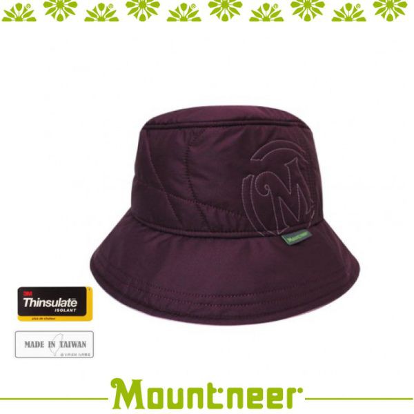 【Mountneer 山林 中性 3M鋪棉保暖筒帽《紫紅》】12H06/遮陽帽/快乾防寒帽/防風保暖/悠遊山水