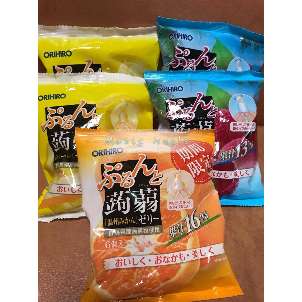 現貨 ORIHIRO 人氣零食 伴手禮 擠壓式蒟蒻果凍  一包6入單口味 日本蒟蒻果凍