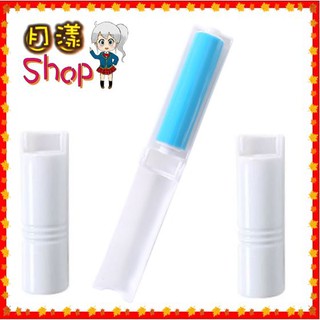 🛠便攜式折疊可水洗除塵滾筒粘毛器 迷你滾筒 黏毛滾輪 衣服黏塵刷 可水洗迴圈使用靜電刷 環保黏毛滾刷 (月漾小舖)