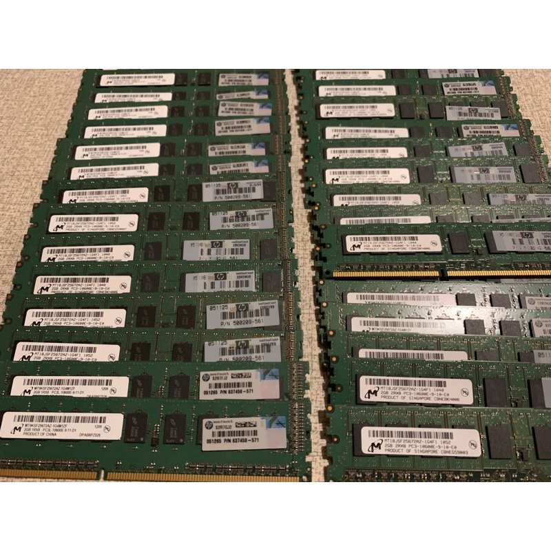 伺服器記憶體 ECC DDR3-1333 1600 DDR3-10600E 12800E 2G RAM 單雙面顆粒