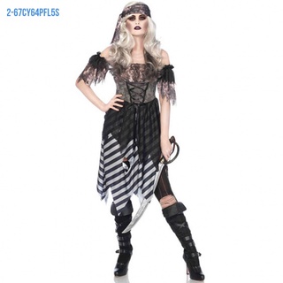 新款歐美女式性感惡魔女海盜服 遊戲制服 女士萬聖節角色扮演服裝