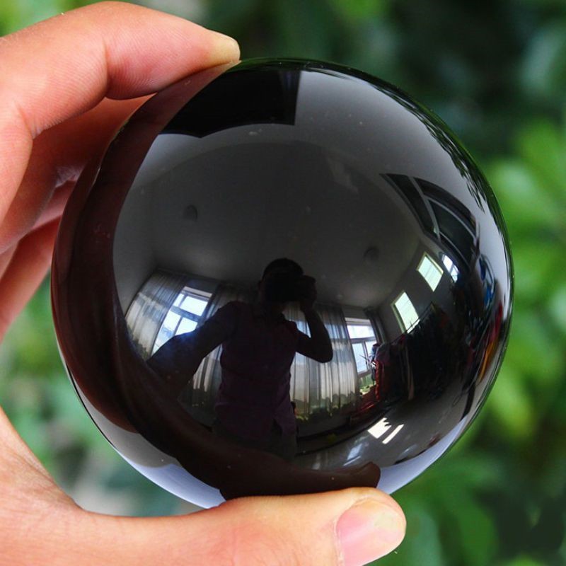 人造黑耀石水晶球 (50 毫米) 50mm 黑曜石球體大水晶球