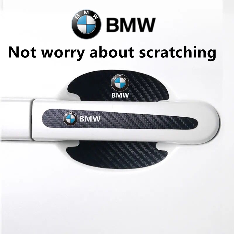 4 件裝 BMW 通用隱形車門把手划痕保護膜貼紙,適用於 F10/F30/F45/F46/F48/G30/X1/X2/X