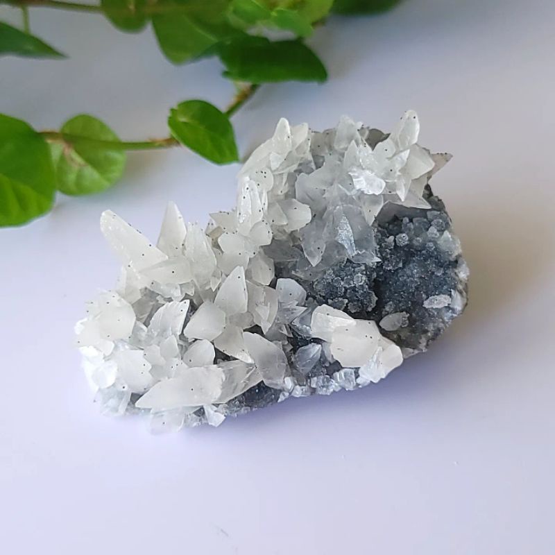 155水晶花園－礦晶－湖北 尖牙 方解石 硫鐵礦