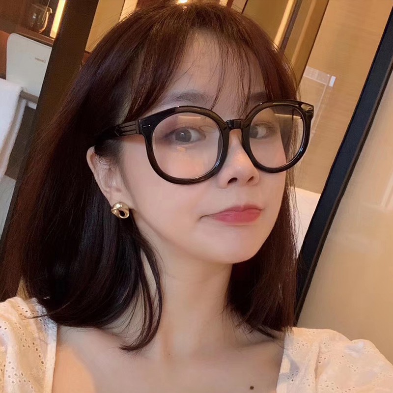 批發 新版阿拉蕾眼鏡平光鏡明星同款學生百搭情侶男女好看當季流行抖音自拍出國大框圓框今年 蝦皮購物