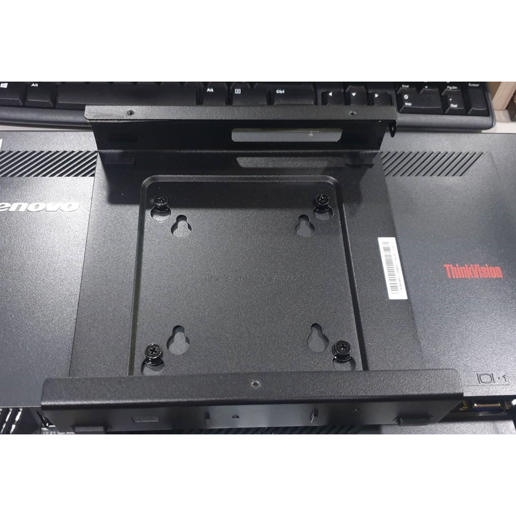 中古品聯想Lenovo thinkcentre m72e M92p用的螢幕背掛架，400元壁掛架孔距75mm 100mm