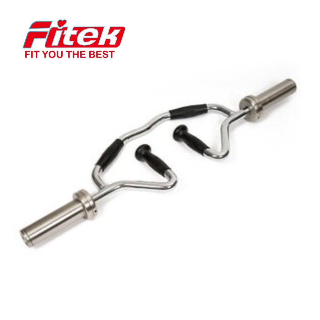 【Fitek】新款多功能訓練桿、多握把三頭肌、二頭肌、肩部訓練桿 新款目字槓 適用2英吋/50mm 大孔奧林匹克槓片