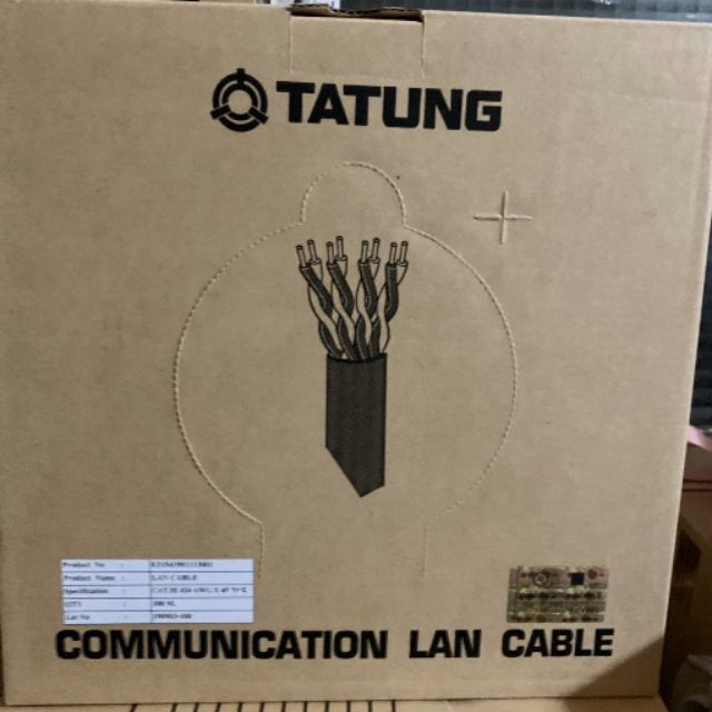 ♬【TATUNG大同】台灣製 網路線採用高磅數純銅灰色 CAT.5e UTP 24AWG 100米💛送10顆護套網路頭