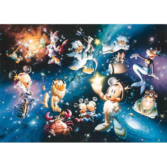 300-186 夜光絕版300片日本正版拼圖 迪士尼 米奇 12星座