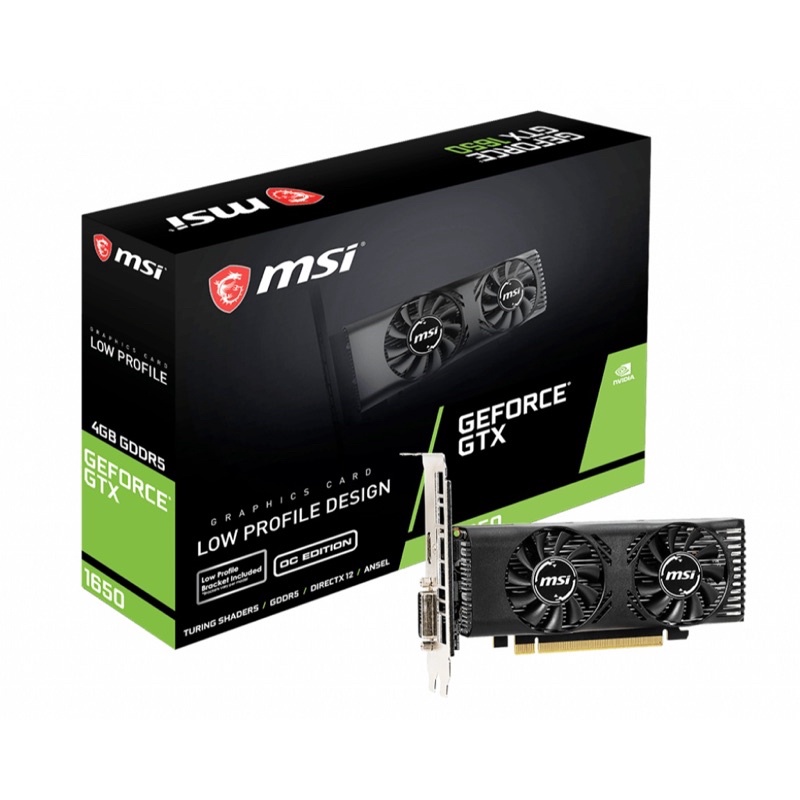 微星 MSI GeForce GTX 1650 4GT LP OC 顯示卡 (全新一組三張)