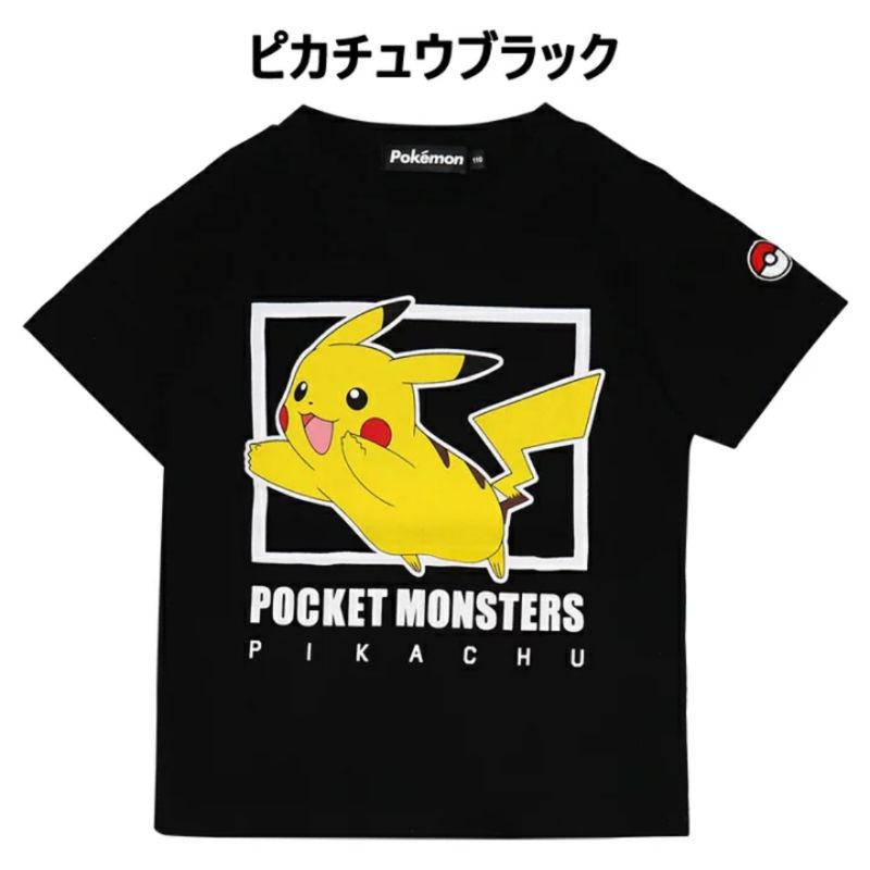 ☞現貨130 斷貨新品♡日本童裝 Pokémon精靈寶可夢 神奇寶貝 皮卡丘 刺繡精靈球 短袖上衣 $590