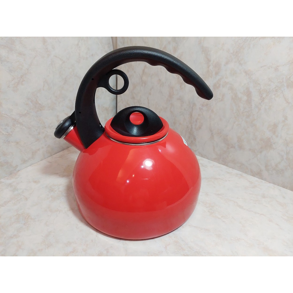 whistling kettle 2.65littre 紅色 笛音壺 水壺 熱水壺 北歐系列琺瑯笛音壺 日本授權泰國生產