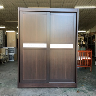 【全國二手傢具】*新品*高階 胡桃木五尺衣櫃(附鏡)/現代典雅衣櫃/四尺衣櫥/吊衣桿/收納櫃/衣櫥/二手傢俱/置物櫃