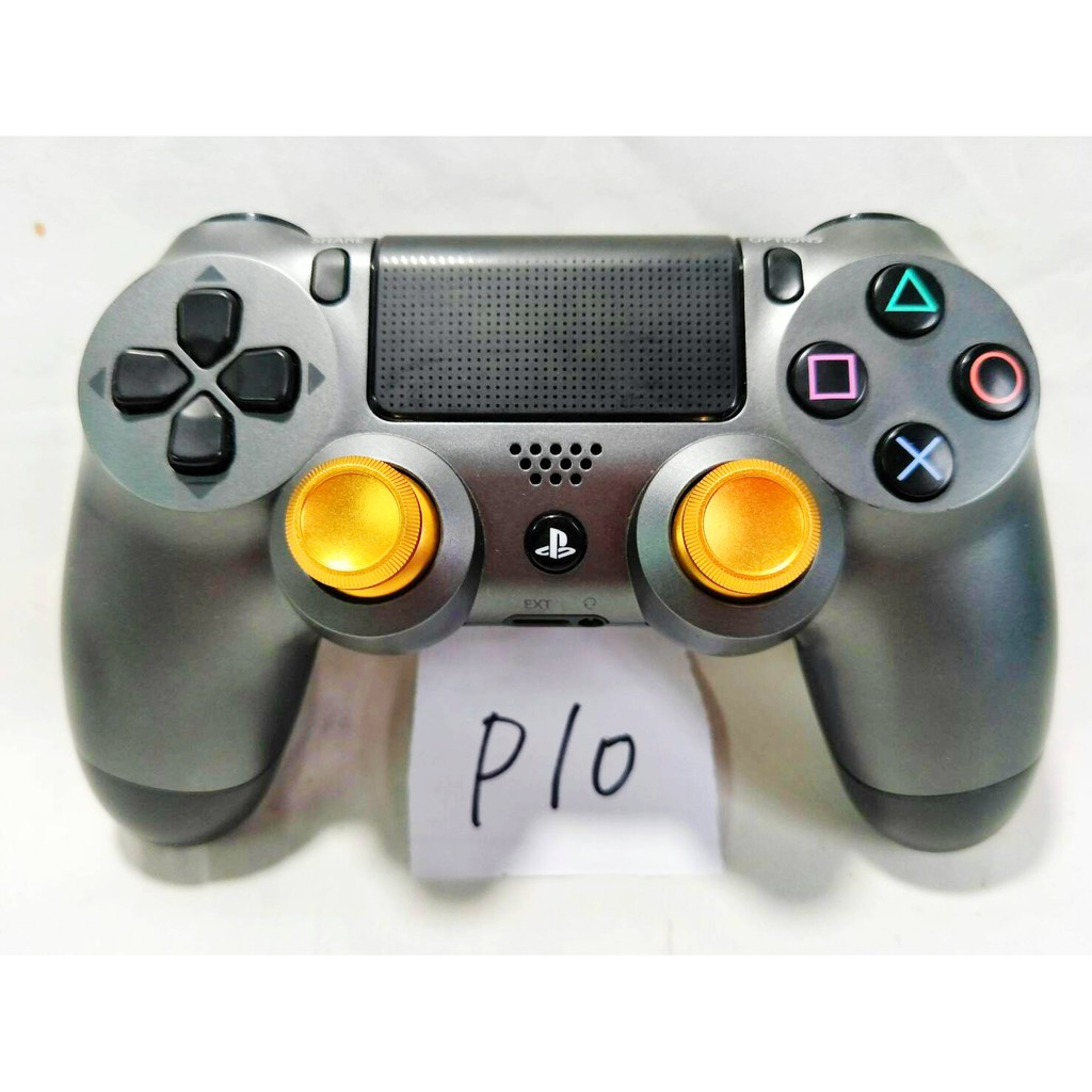 PlayStation SONY PS4 無線藍芽 鋼鐵黑手把 P10組 已更換全新金屬金色特規類比頭