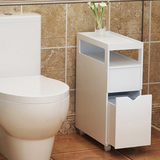 現貨/衛生間收納柜置物架廁所落地浴室馬桶角柜移動帶輪夾縫儲物窄邊柜現貨