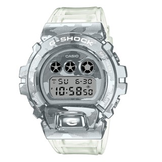 【天龜】CASIO G-SHOCK冰酷迷彩金屬錶圈半透明錶帶 GM-6900SCM-1