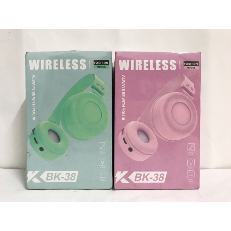現貨 BK-38 可摺疊 耳罩式耳機 頭戴式耳機 有線耳機 Wireless
