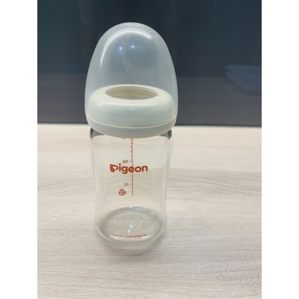 《8.5成新》pigeon 貝親 寬口母乳實感 玻璃 奶瓶 160ml