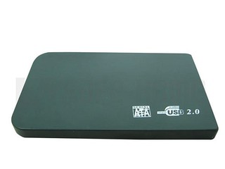 鋁製 2.5 吋 SATA硬碟轉接盒USB 2.0外接式硬碟盒烤漆拉絲不需螺絲扣入式設計 HEC2S02