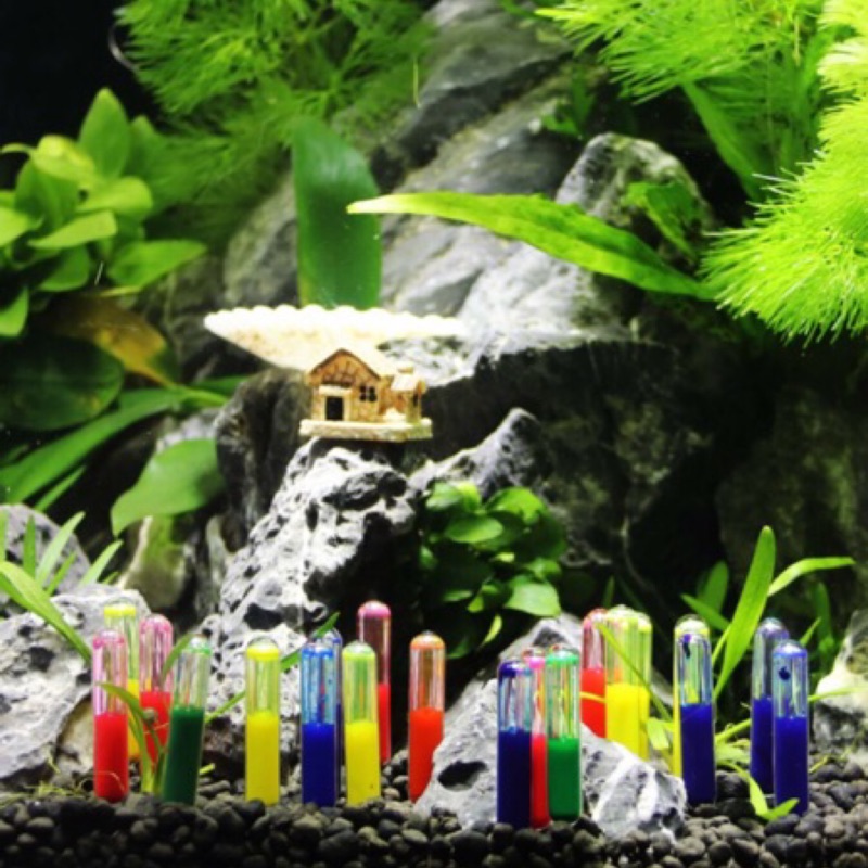 邦邦水族~水族造景水培魚缸裝飾品彩色玻璃魚缸水中不倒翁生態瓶造景裝飾品 歡迎批發