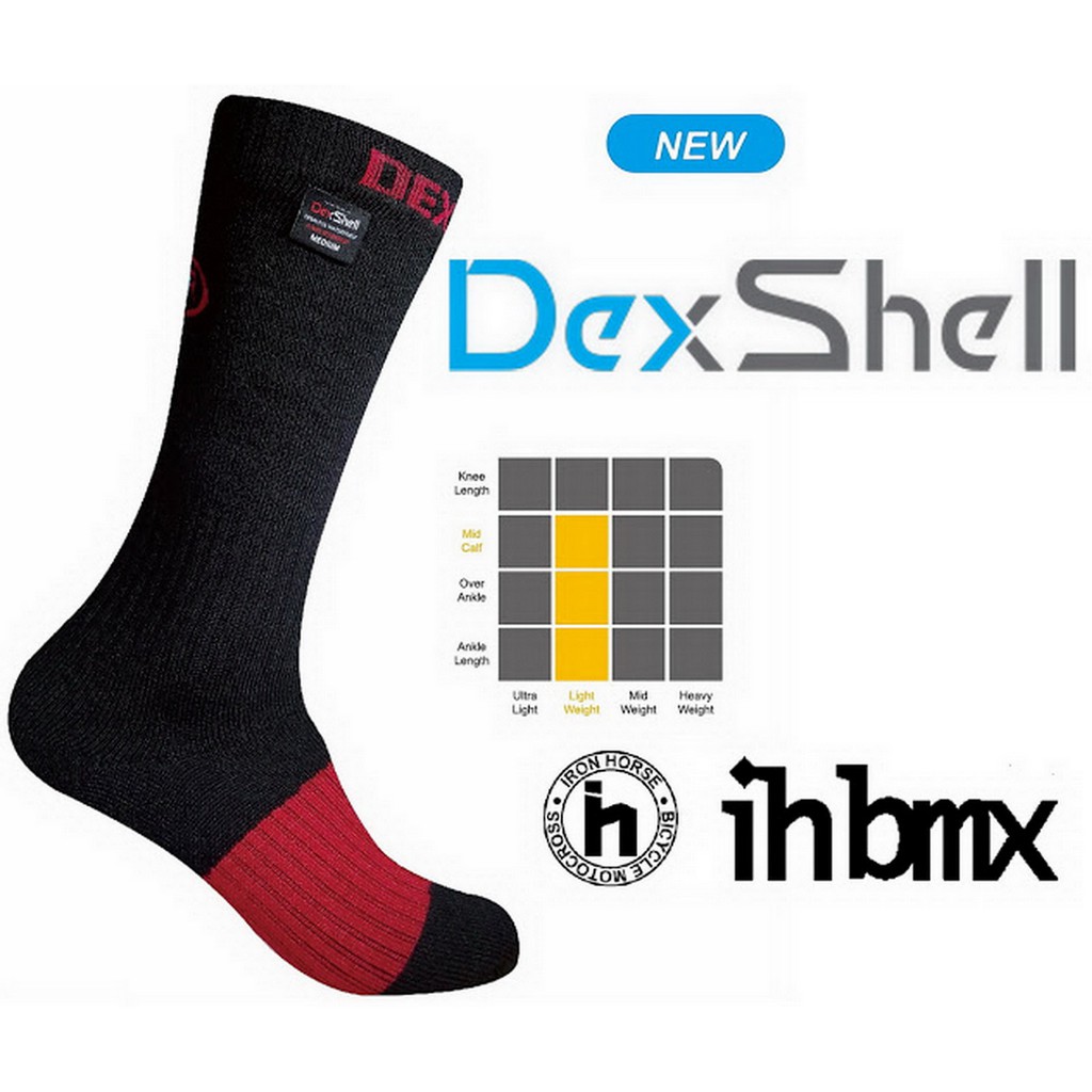 DexShell Flame Retardant 長筒-阻燃防水襪 黑色 防臭抗菌