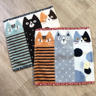 日本進口 noafamily 毛巾手帕 貓咪 刺繡 隨身手帕 幼稚園 兒童嬰幼兒 長方巾 口水巾 （多款選）