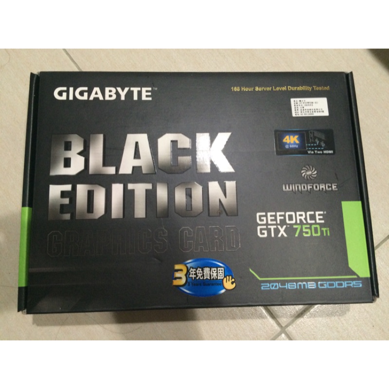 技嘉顯示卡GTX 750 Ti BLACK EDITION 2G