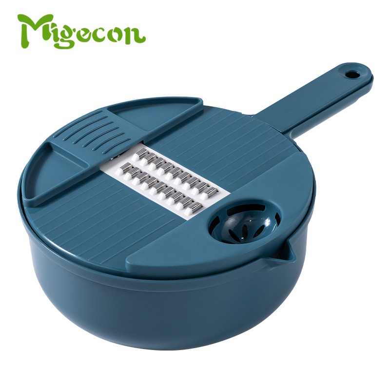 【Migecon】多功能廚房神器切菜器土豆絲刨絲器切絲切片切花切丁擦絲器