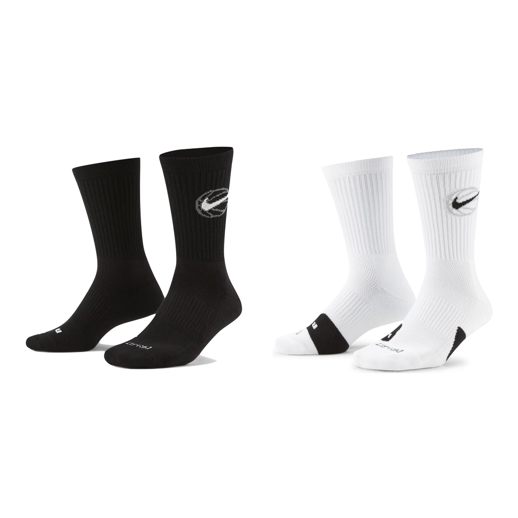 Nike 襪子 Everyday Cushioned 籃球襪 運動襪 中筒襪 長襪 三雙一組 厚底 透氣 舒適 黑色白色