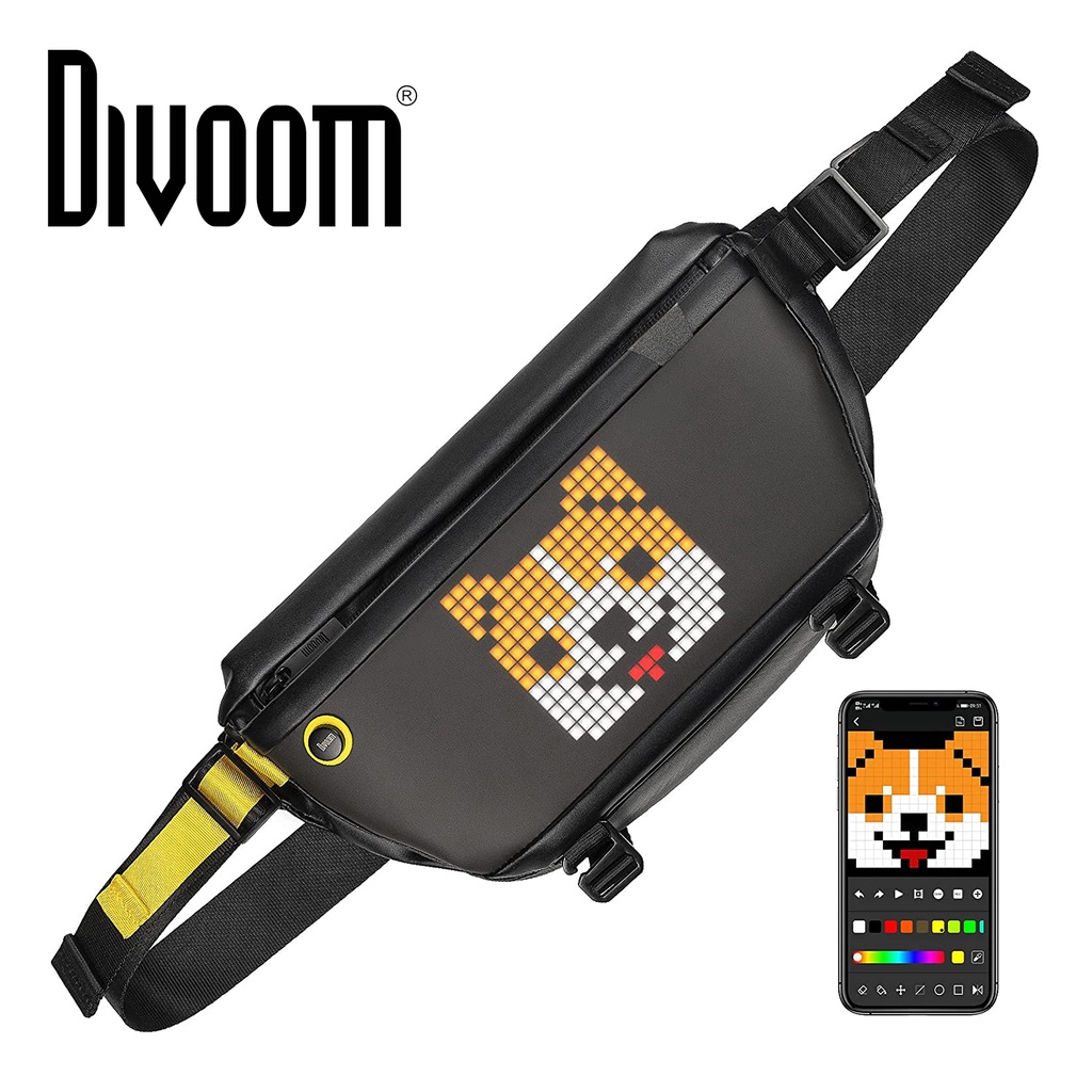 現貨 Divoom 點音 像素包 像素胸包 像素腰包 PIXOO 斜挎包 運動包 LED單肩包 胸包 腰包