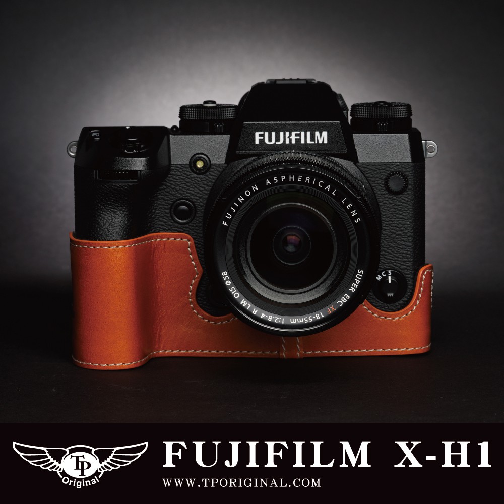 【台灣TP】 適用於 FUJIFILM X-H1 XH1 真皮開底式底座 相機皮套 快拆底座