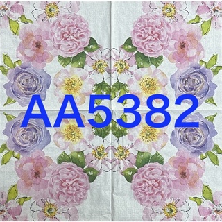 波弟彩繪拼貼/木器彩繪/蝶古巴特餐巾紙/AA5382美麗花朵