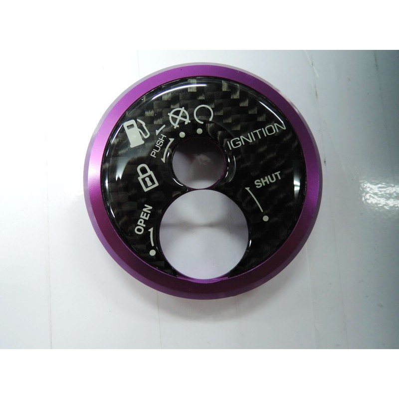 KS CNC 鎖頭外蓋(鋁) 鎖頭蓋 卡夢鎖孔貼片 新戰將 JET-POWER RX110 GR GT 紫色