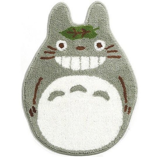 小禮堂 宮崎駿Totoro龍貓 全身造型絨毛吸水腳踏墊《灰白》48x65cm.浴室地墊.地毯