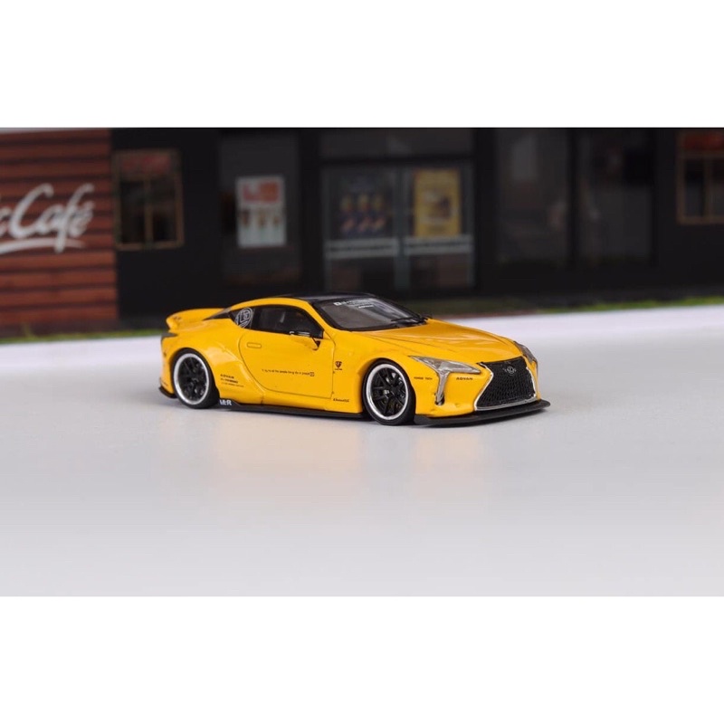 Master 1/64 LB LC500 合金模型車 寬體改裝版 黃色LEXUS LC500 附車頂行李箱