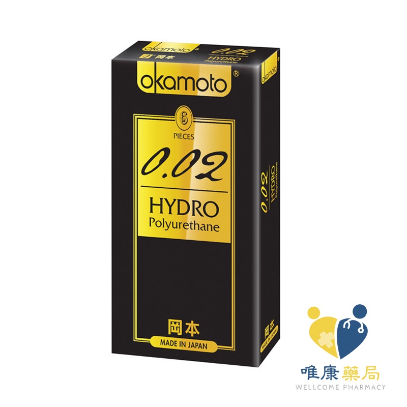 岡本OK 002 Hydro水感勁薄保險套(6入/盒) 原廠公司貨 唯康藥局
