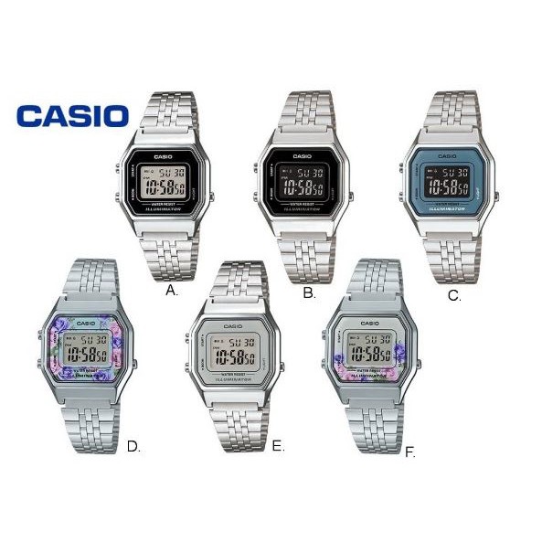 【山姆大叔工作坊】CASIO淑女錶腕錶 復古型數字電子錶 金屬錶帶氣質錶簡約百搭風 LA680WA