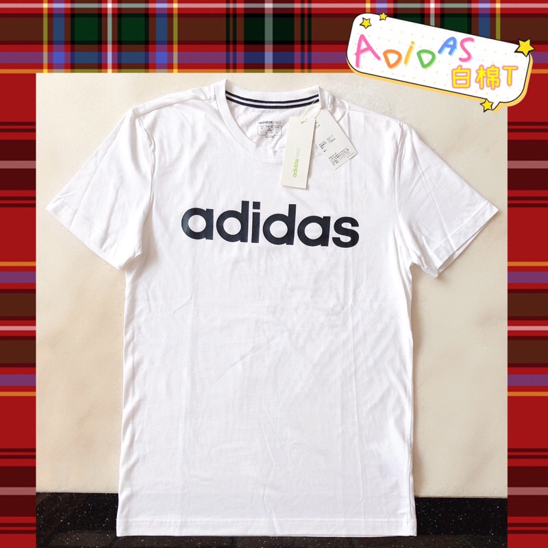⚡️滿額免運🛍⧖ 愛迪達 Adidas ⧖ neo 運動白色短棉 T 男上衣 FP7396（ 全新 ）+ 🎁禮物 2 件