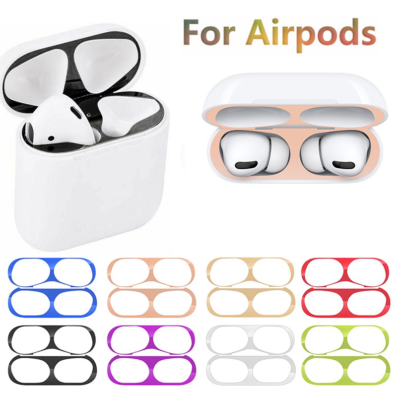 Airpods Pro pro2 3/2/1 超薄皮套金屬鍍金貼紙耳機防塵保護膜