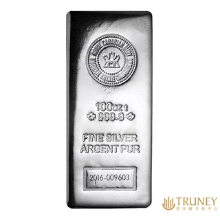 【TRUNEY貴金屬】加拿大皇家銀條100盎司 / 約 829.4台錢