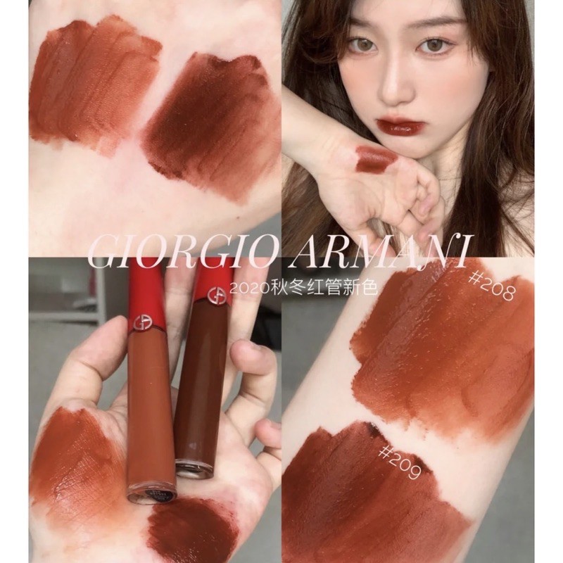 現貨 Ga Giorgio Armani 晶漾訂製唇萃唇膏唇釉200 208 209 口紅紅管206 蝦皮購物