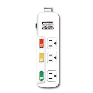 特價優惠~【YAMASAKI】山崎3切3座『1650W』15尺防過載延長線 TS-333AS-15