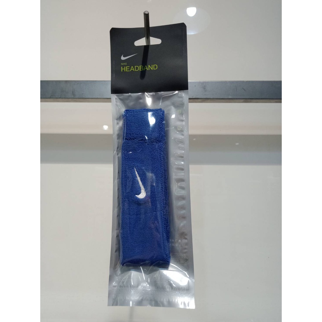 【清大億鴻】NIKE - Swoosh Headband 運動頭帶 止汗 毛巾料 束髮帶 藍色 - AC2285-402