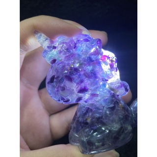 高品多彩螢石夢幻獨角獸、彩紅小馬 獨角獸 保證天然水晶 原創製作 獨家設計 塞滿碎石 能量滿滿 擺件 禮物