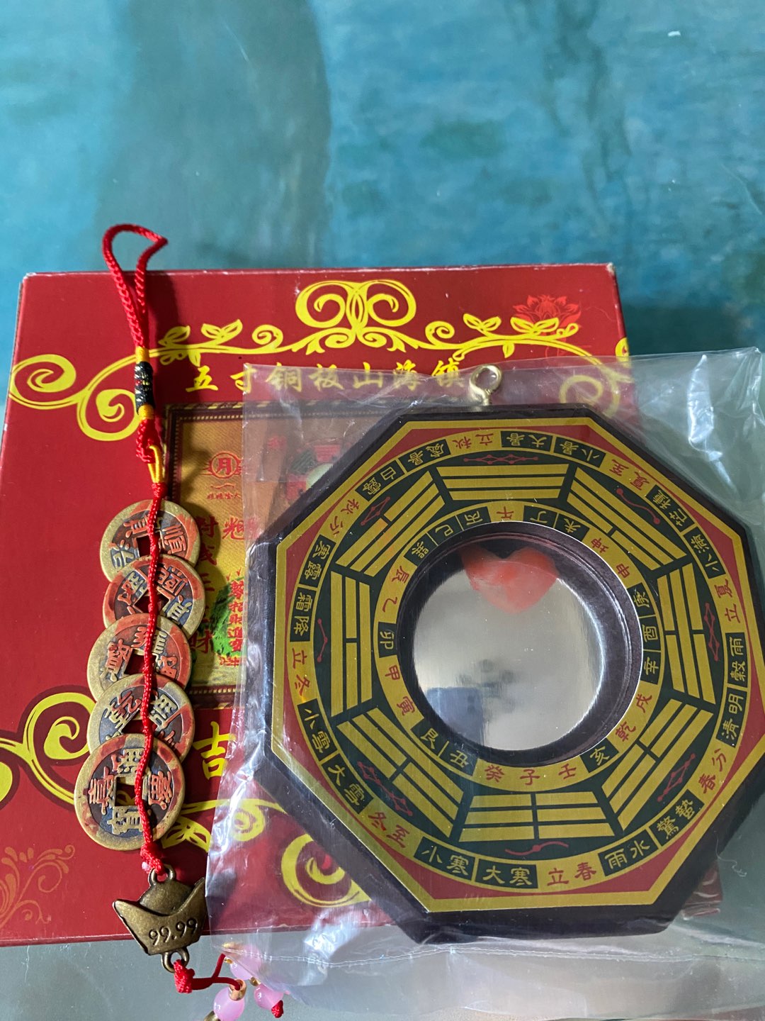 發發開運坊 木製九宮玄空八卦鏡 凸面鏡 3種尺寸 大空亡煞 小空亡煞 三煞位 硃砂開光 蝦皮購物